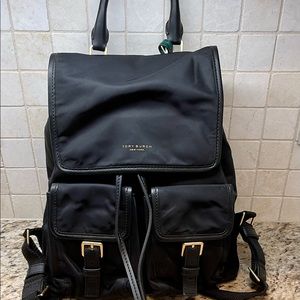 Tory Burch Nylon Flap Backpack
